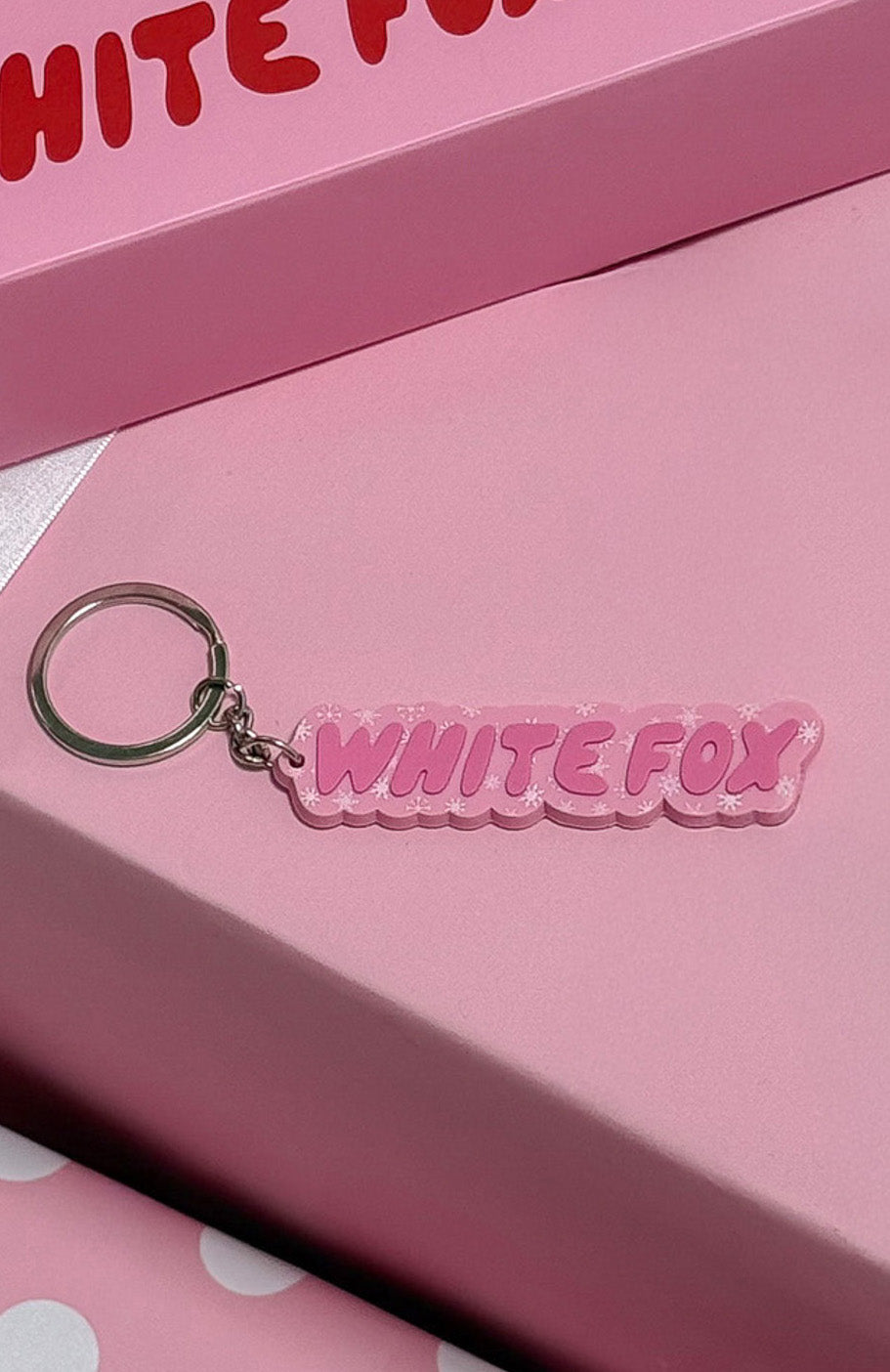 I've Got You Keychain Pink Snowflake