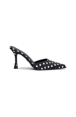Iskra Mules Black Polka Dot