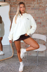 Let's Get Lost Oversized Long Sleeve Jersey Cream