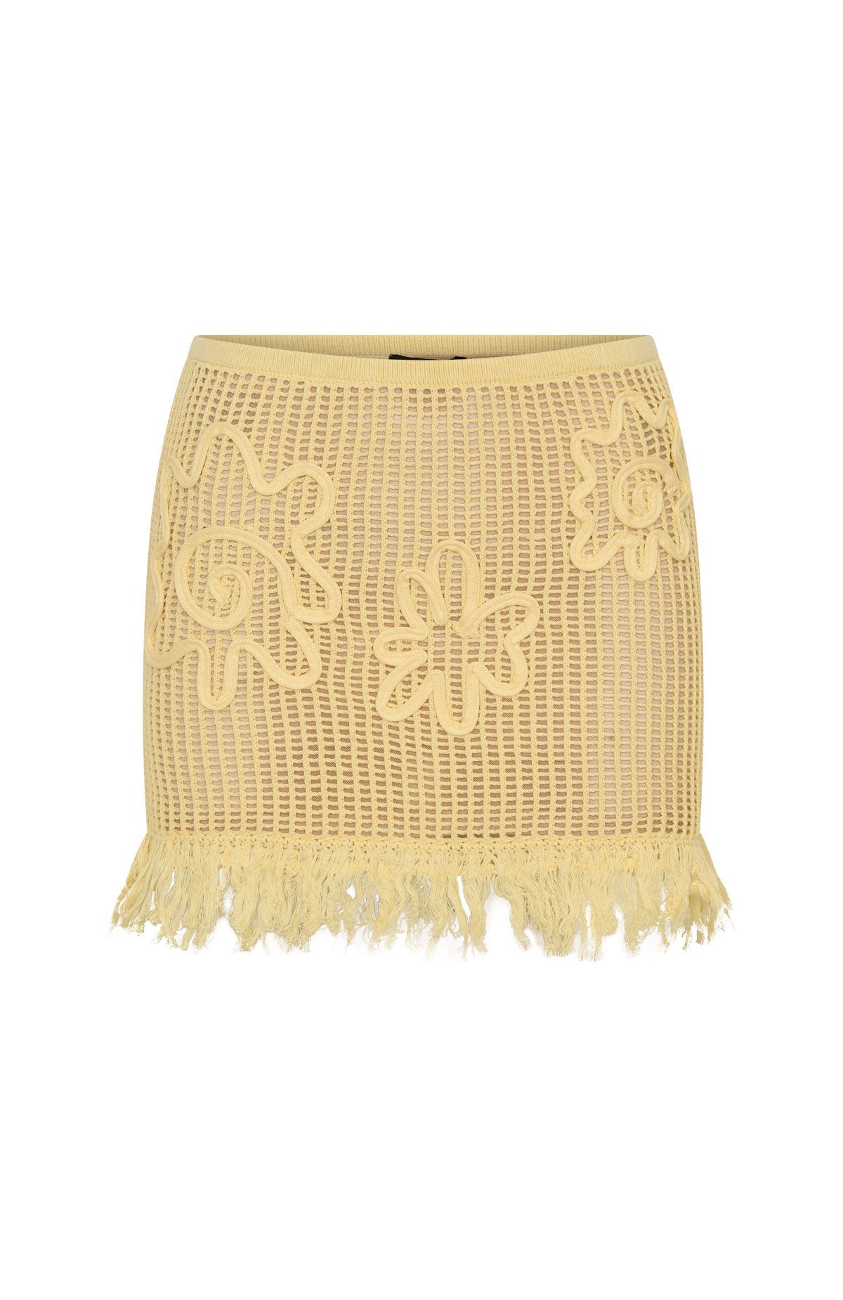 Living Loud Knit Mini Skirt Lemon