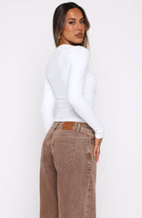 Lose You Long Sleeve Top White