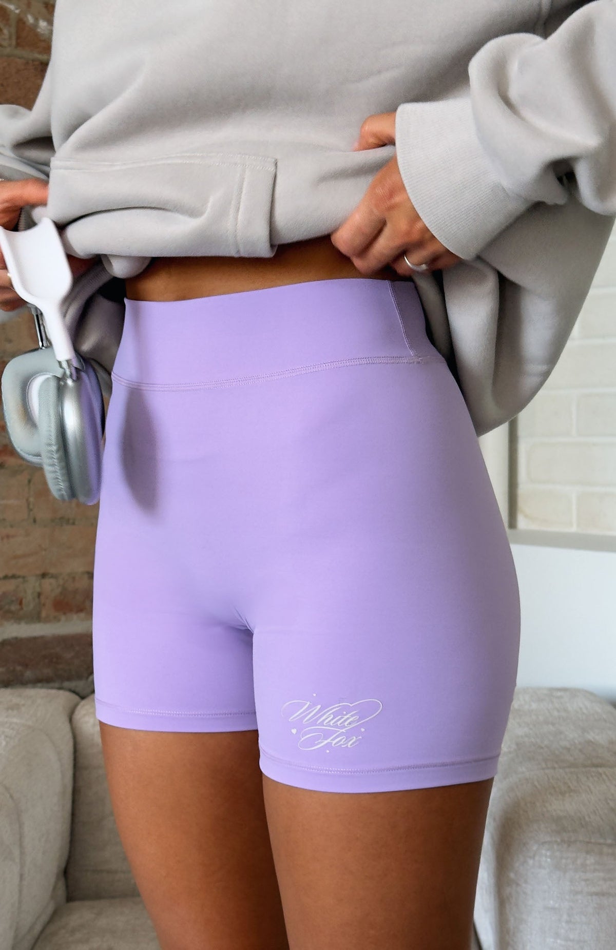 Love You Regardless Bike Shorts Lilac