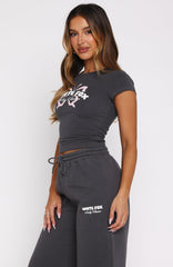 Lucky Thirteen Audrina Baby Tee Volcanic