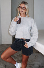 Maddy Denim Shorts Black Acid