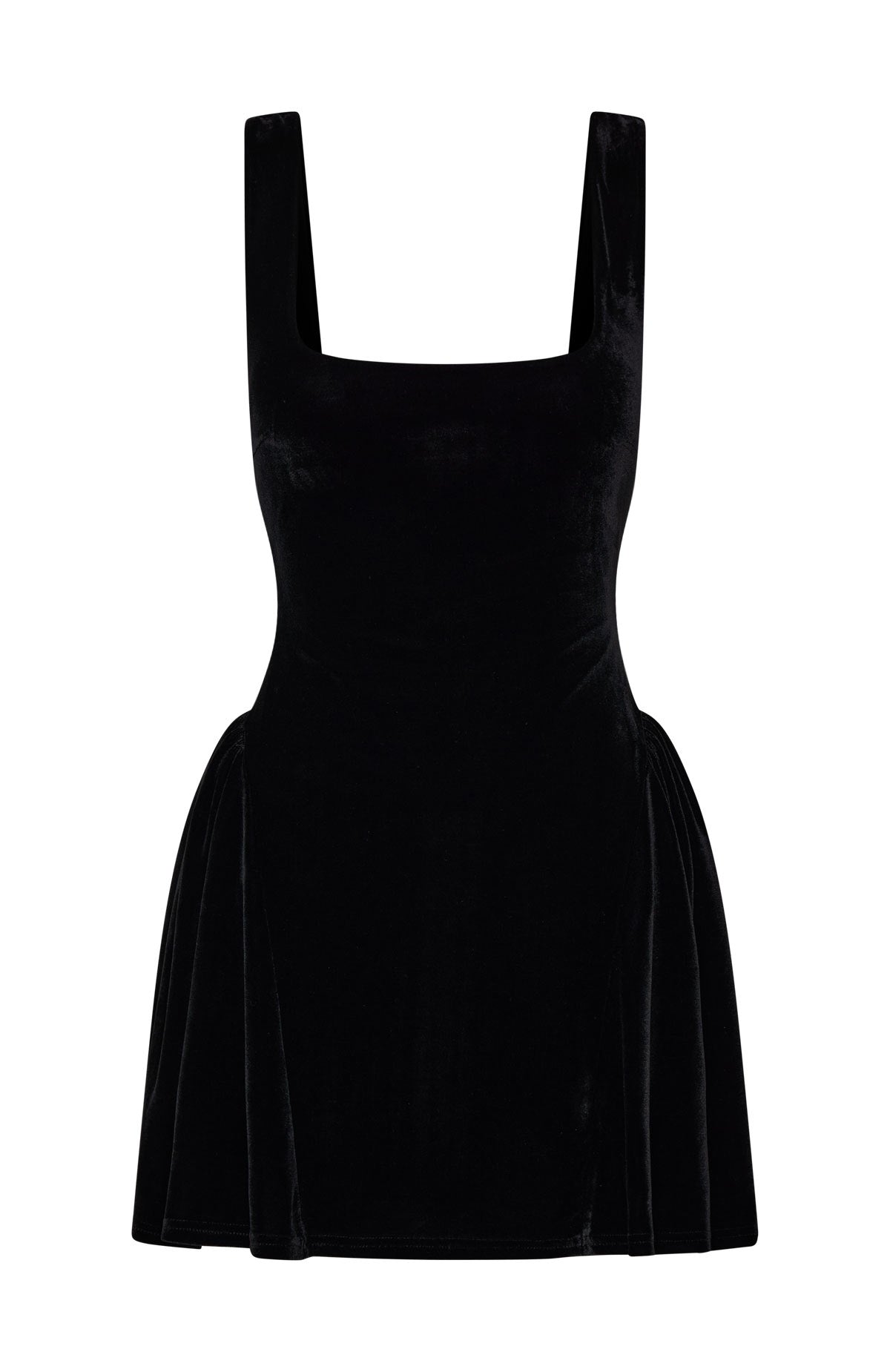 Midnight In Paris Velvet Mini Dress Black