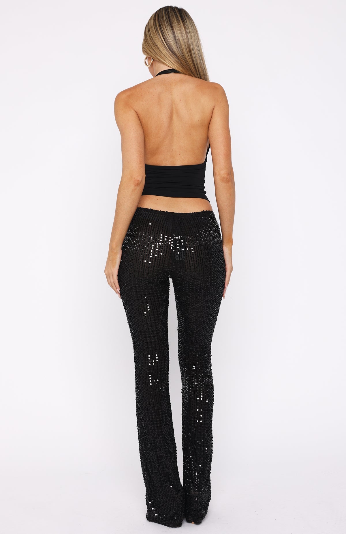 Moonlit Vows Beaded Pants Black