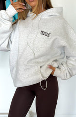 Name Of The Game Oversized Hoodie Grey Marle