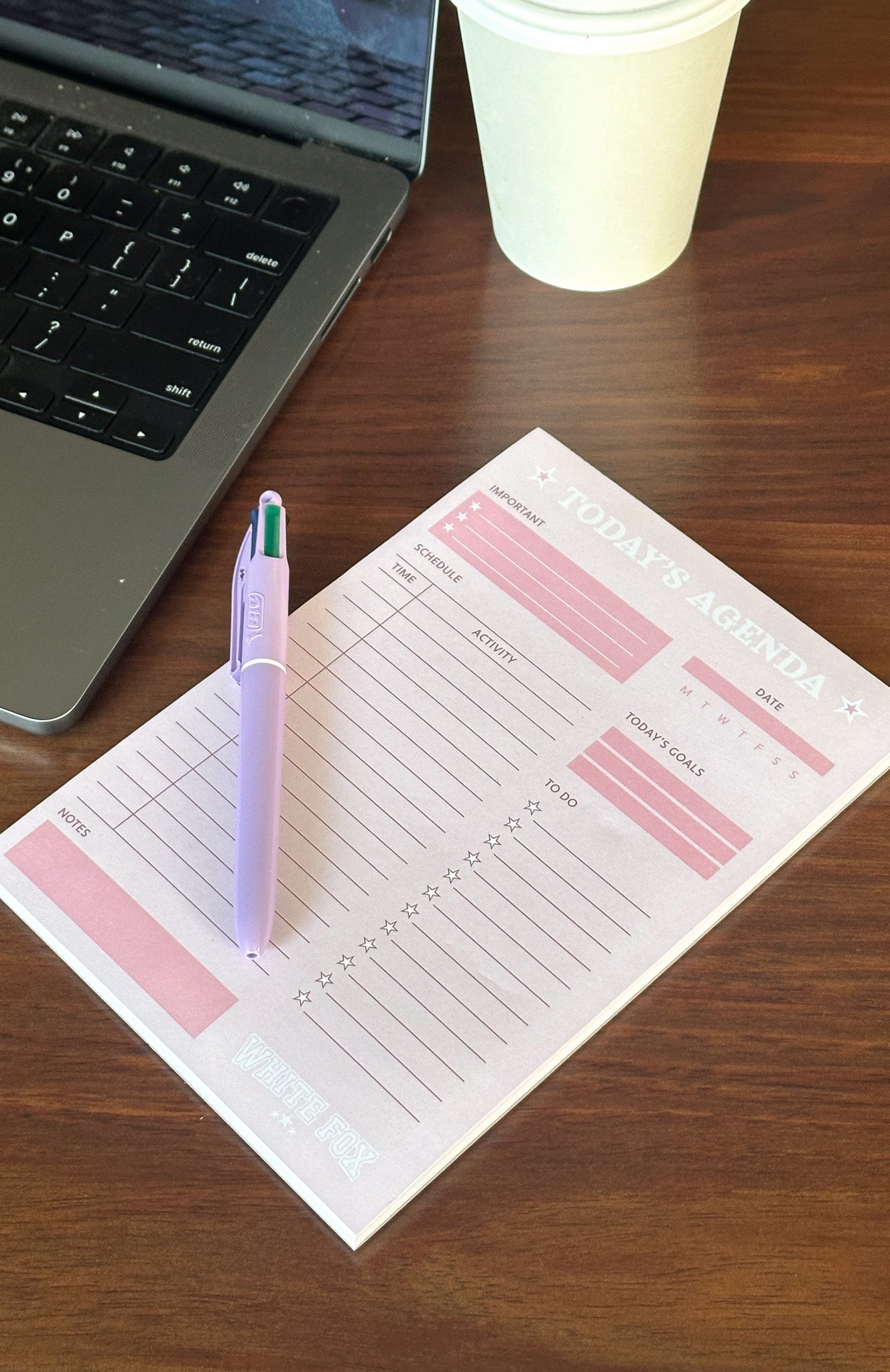 On The Dotted Line A5 Daily Planner Pink