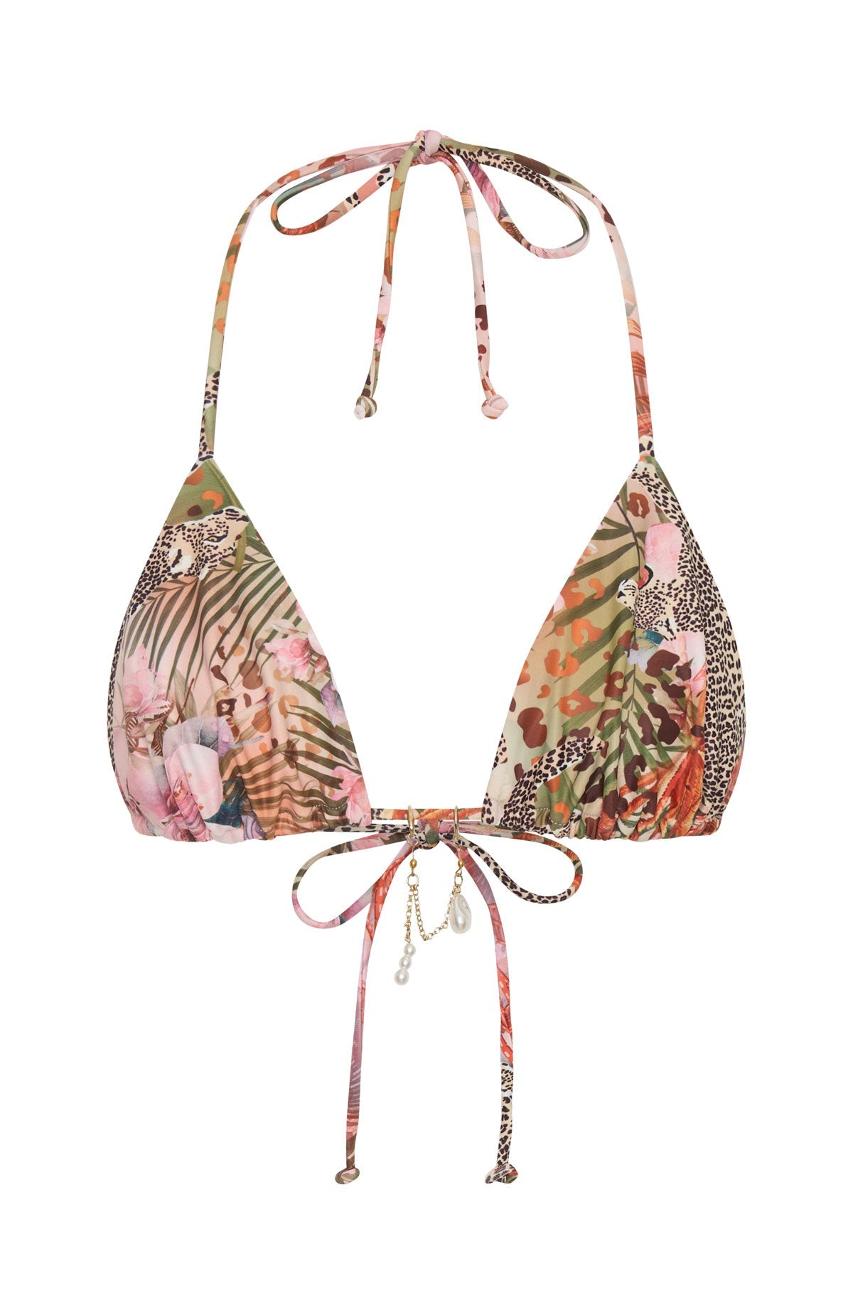 Opal Shore Bikini Top Feline Flora