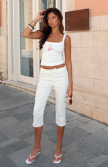 Day For It Capri Pants White