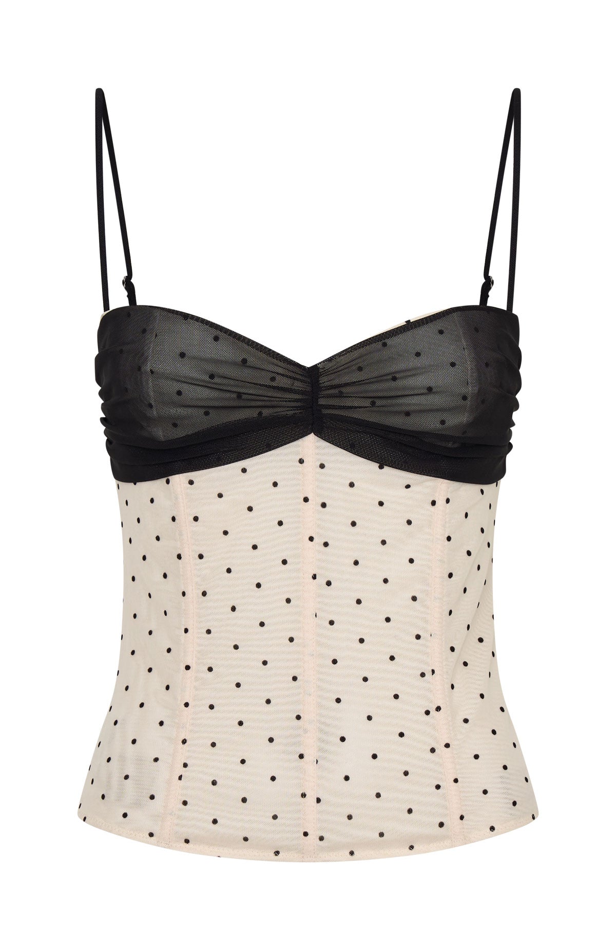 Roam Free Top Cream/Black Polka Dot