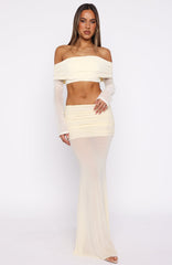 Need Your Heart Maxi Skirt Cream