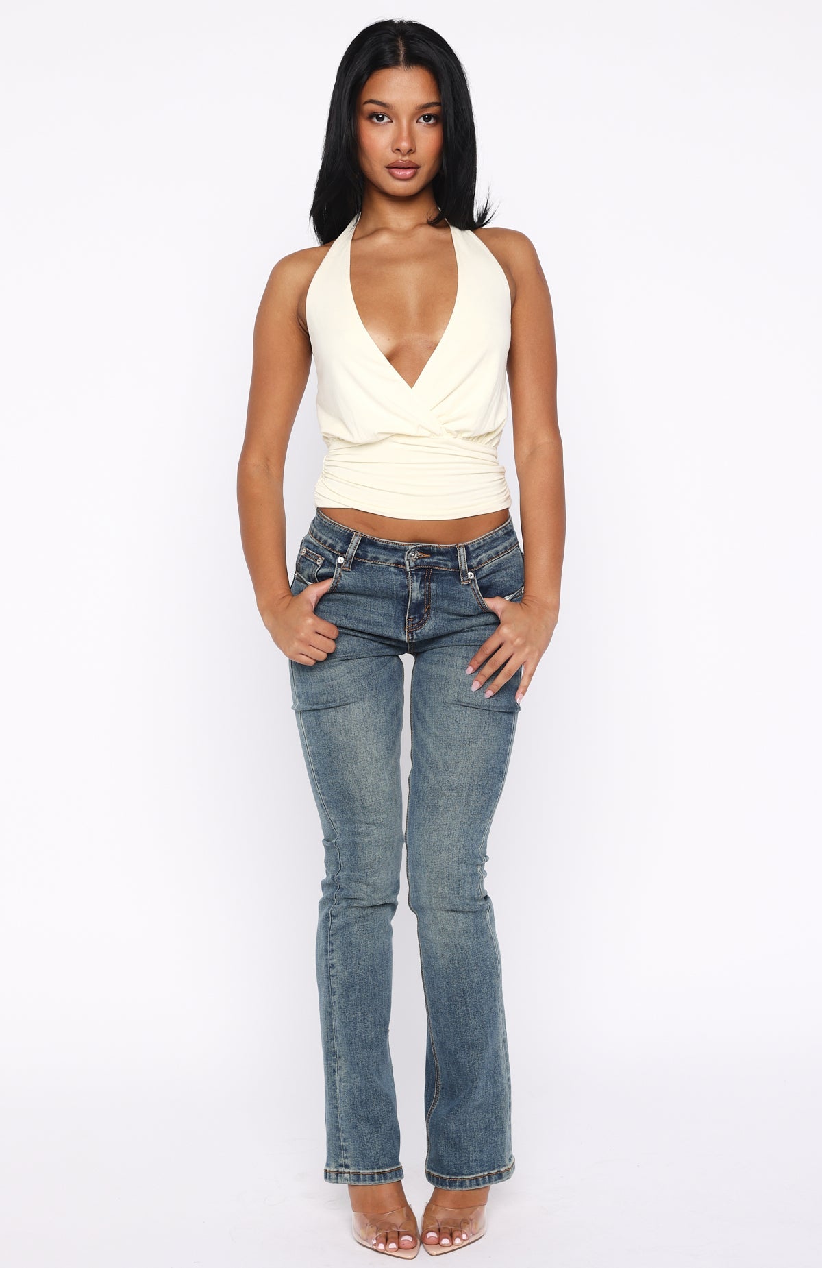 Show Stopping Halter Top Cream