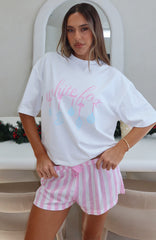 Silly Season Pyjama Oversized Tee White