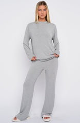 Slow Life Pyjama Pants Grey Marle