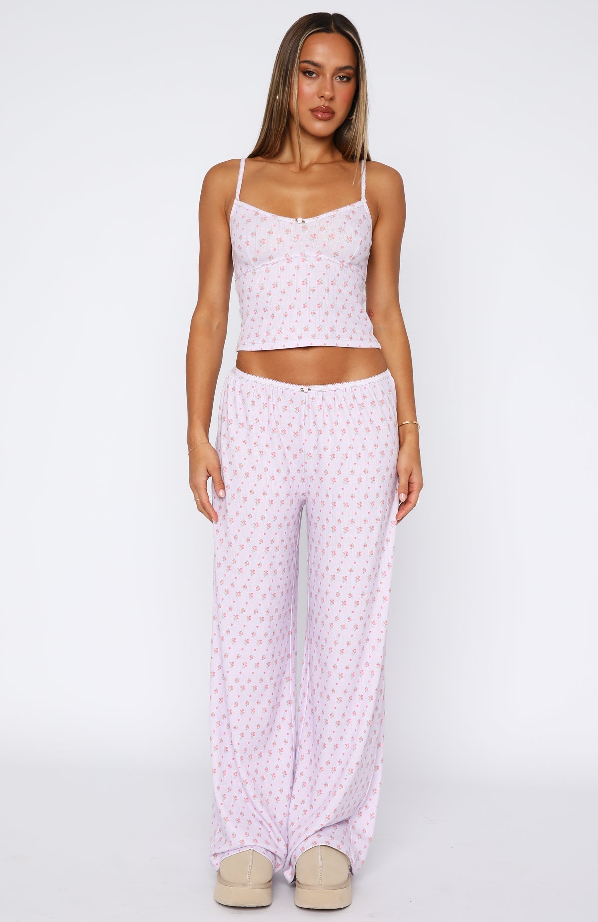 Snuggle Season Pyjama Pants Purple Floral