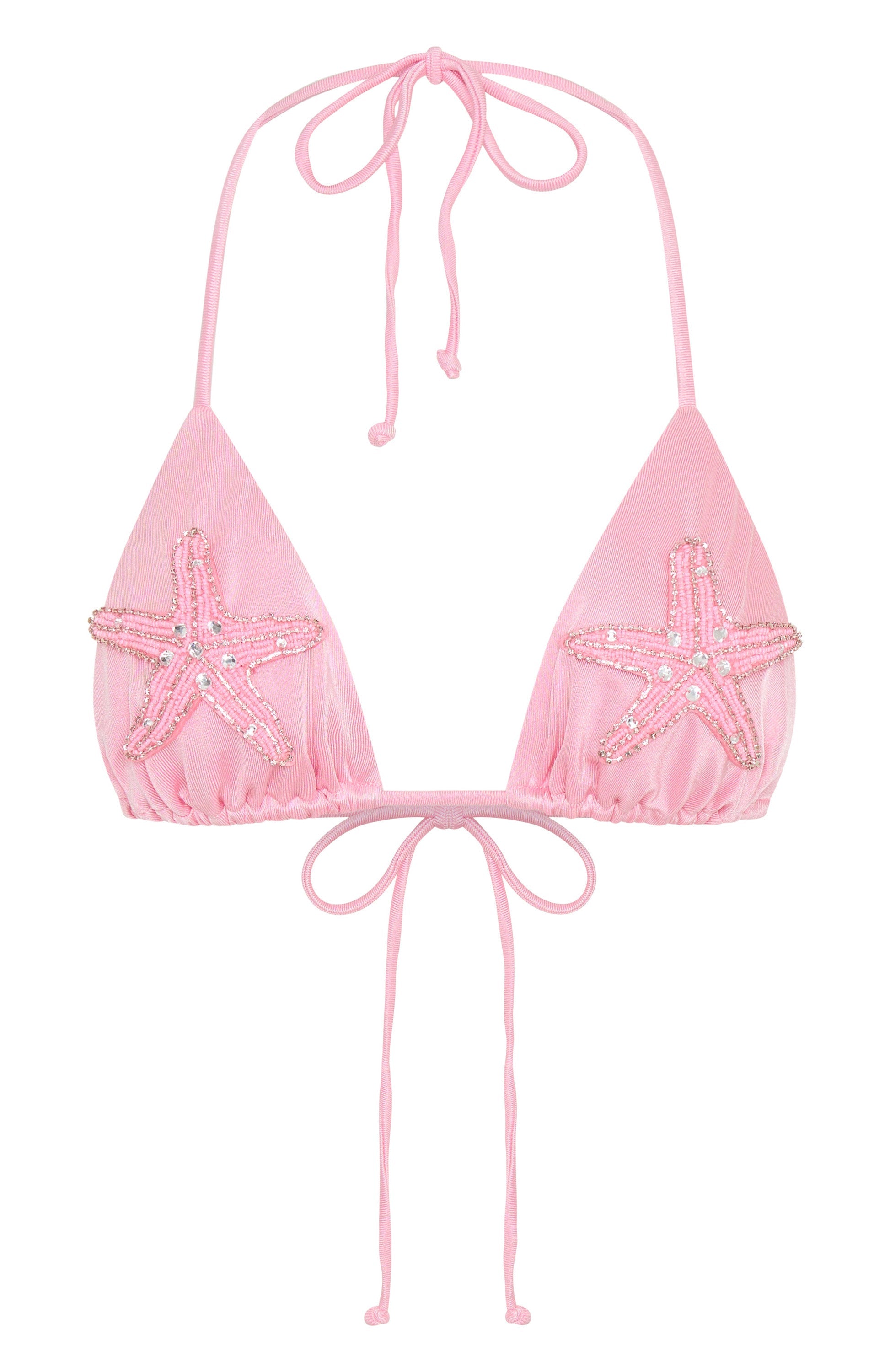 Starry Shores Bikini Top Blush Pink