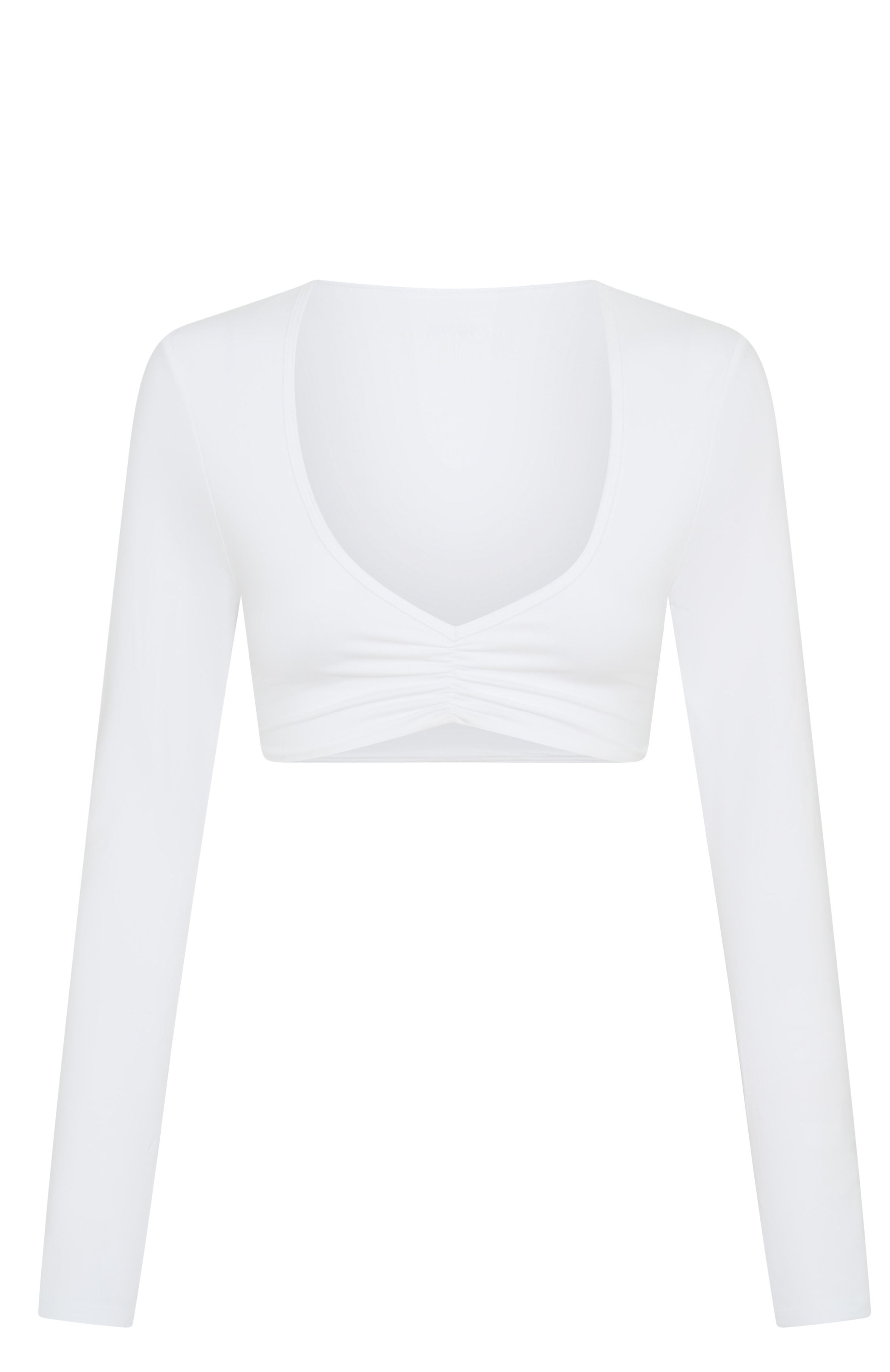Sync Long Sleeve Crop White