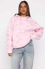 Vol. 1 Oversized Printed Hoodie Posy Bow