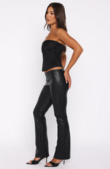 Was It You PU Pant Black