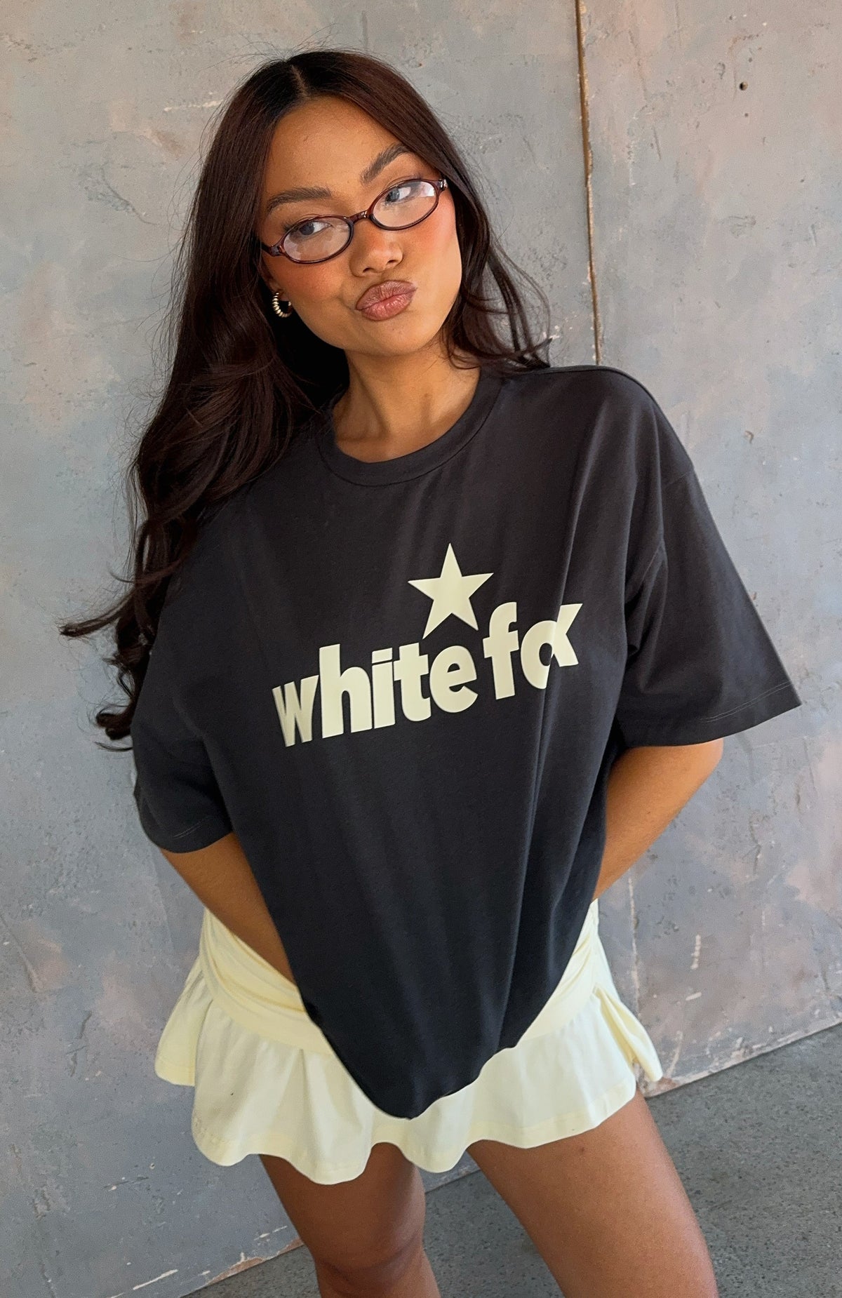 From The Archives Charli Oversized Tee Charcoal