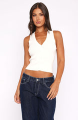 Make It Worthwhile Vest Top Off White
