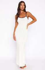 Came A Long Way Crochet Maxi Dress White